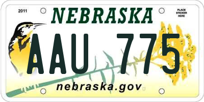NE license plate AAU775