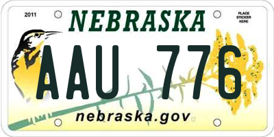 NE license plate AAU776