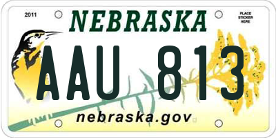 NE license plate AAU813