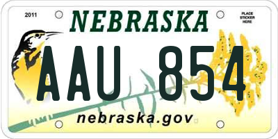 NE license plate AAU854