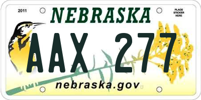 NE license plate AAX277