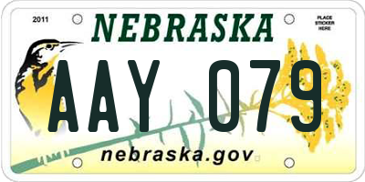 NE license plate AAY079