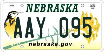 NE license plate AAY095