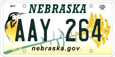 NE license plate AAY264