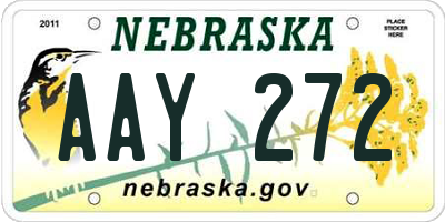NE license plate AAY272