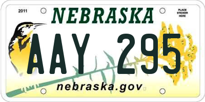 NE license plate AAY295
