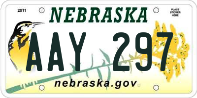 NE license plate AAY297