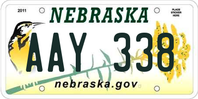 NE license plate AAY338