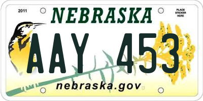 NE license plate AAY453