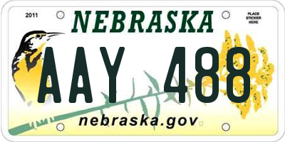NE license plate AAY488