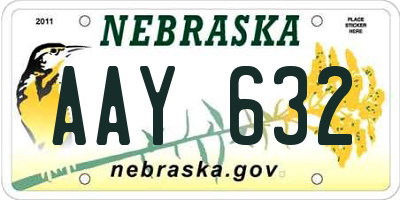 NE license plate AAY632