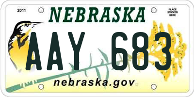 NE license plate AAY683