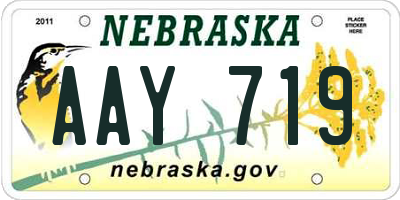 NE license plate AAY719