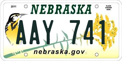 NE license plate AAY741