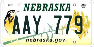 NE license plate AAY779