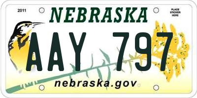 NE license plate AAY797