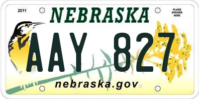 NE license plate AAY827