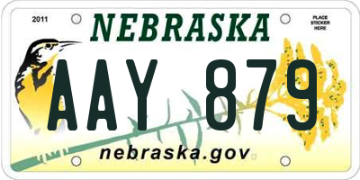 NE license plate AAY879