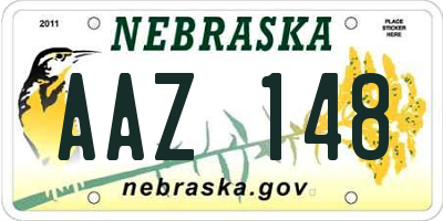 NE license plate AAZ148