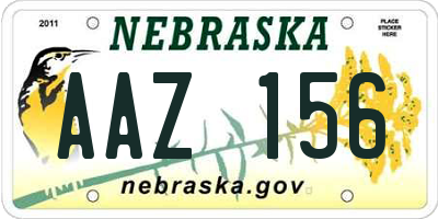 NE license plate AAZ156