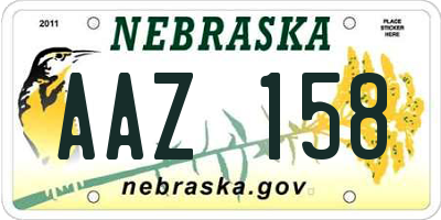 NE license plate AAZ158