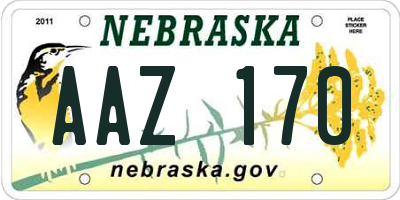 NE license plate AAZ170