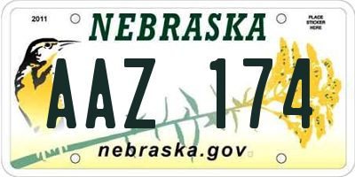 NE license plate AAZ174