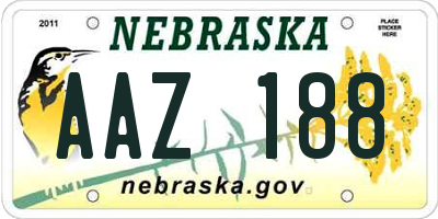 NE license plate AAZ188