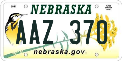NE license plate AAZ370