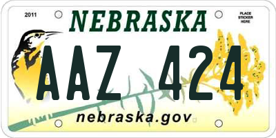 NE license plate AAZ424