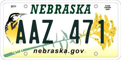 NE license plate AAZ471