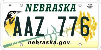 NE license plate AAZ776