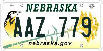 NE license plate AAZ779