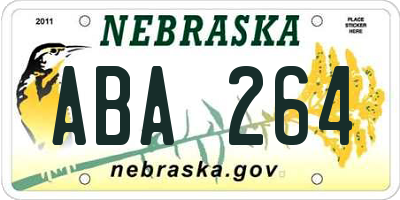 NE license plate ABA264