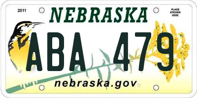 NE license plate ABA479