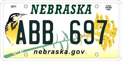 NE license plate ABB697