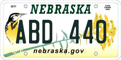 NE license plate ABD440