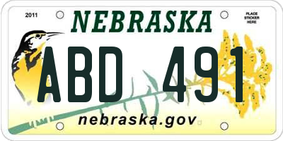 NE license plate ABD491