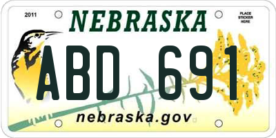 NE license plate ABD691