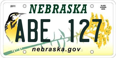 NE license plate ABE127