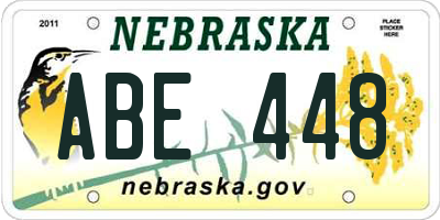 NE license plate ABE448