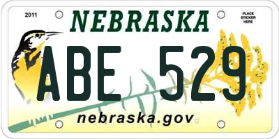 NE license plate ABE529