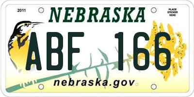 NE license plate ABF166