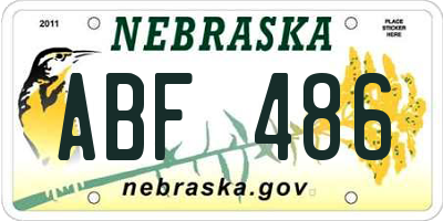 NE license plate ABF486