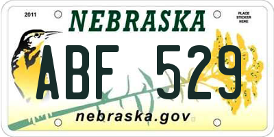 NE license plate ABF529