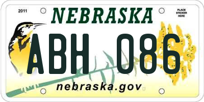 NE license plate ABH086