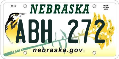 NE license plate ABH272