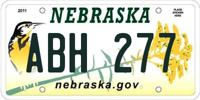NE license plate ABH277