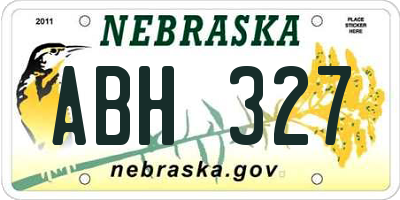 NE license plate ABH327