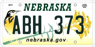 NE license plate ABH373